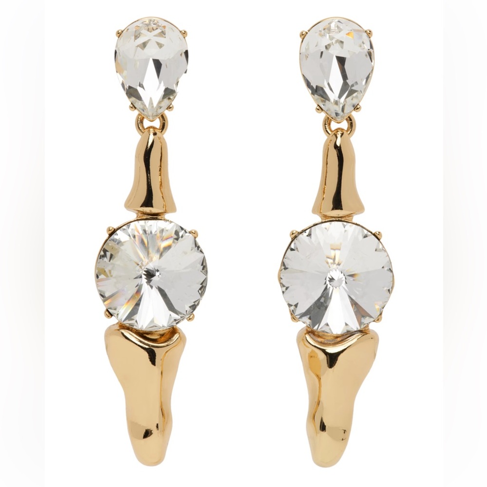 AREA - GOLD BONE DROP EARRINGS